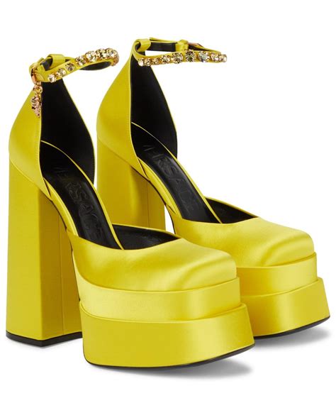 versace heels yellow|versace high heel boots.